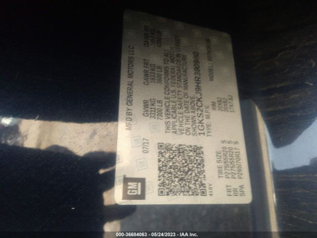 1GKS2CKJ9HR380980 GMC YUKON DENALI
