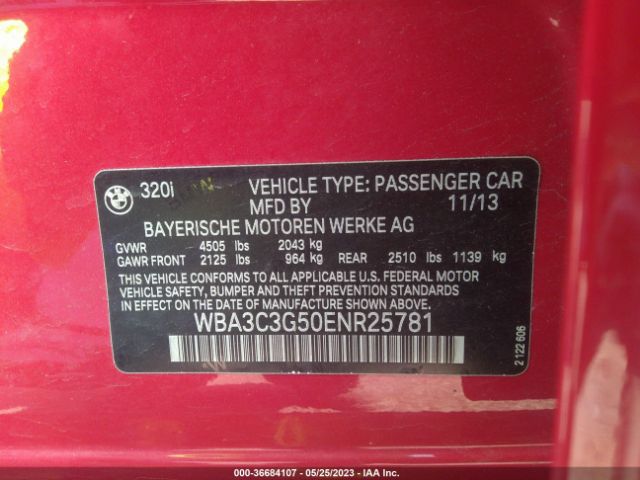WBA3C3G50ENR25781 BMW 3 Series 320i Xdrive
