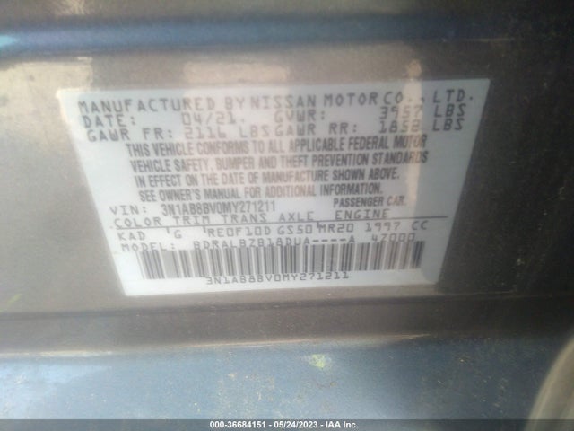 Nissan SENTRA S 2021 3N1AB8BV0MY271211 Image 10