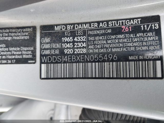 WDDSJ4EBXEN055496 Mercedes-Benz Cla-class Cla 250