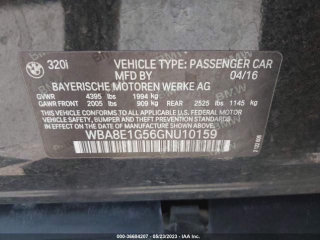 WBA8E1G56GNU10159 BMW 3 Series 320i