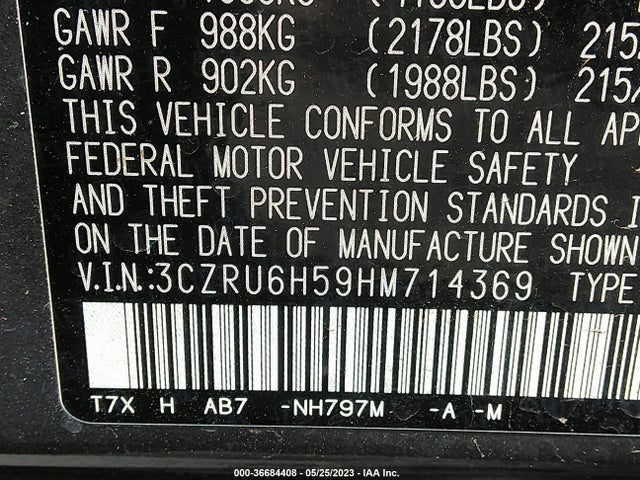 Honda HR-V EX 2017 3CZRU6H59HM714369 Image 9