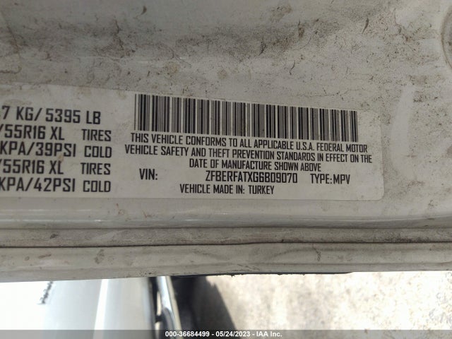 RAM Promaster City Cargo Van Tradesman 2016 ZFBERFATXG6B09070 Image 10