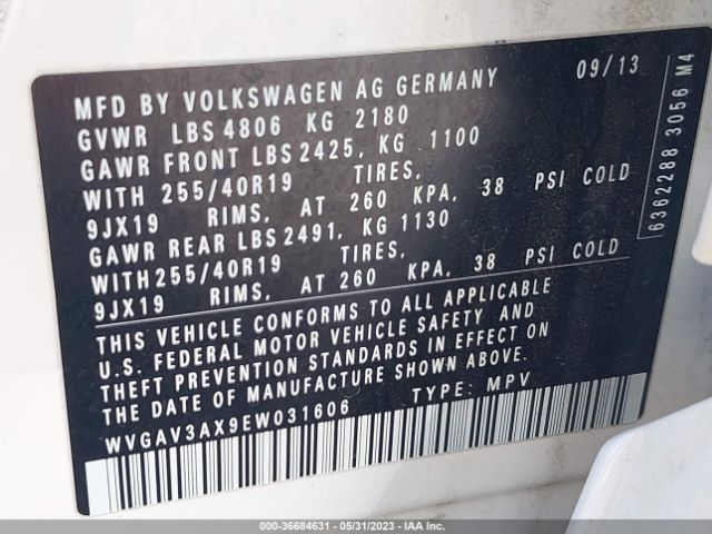 Volkswagen Tiguan R-line 2014 WVGAV3AX9EW031606 Image 10