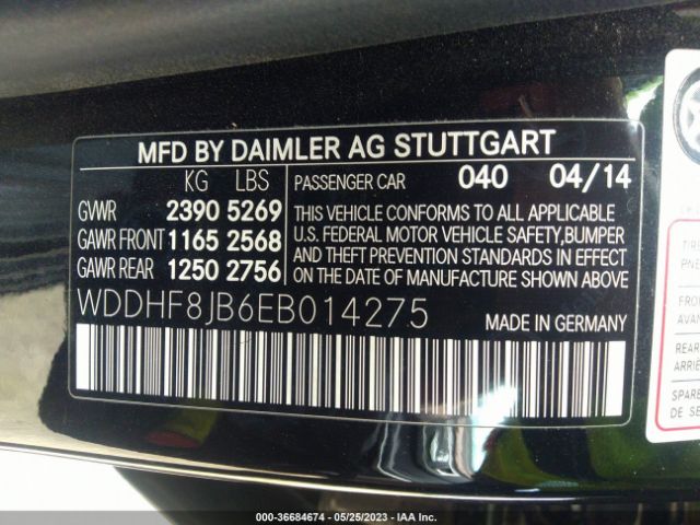 WDDHF8JB6EB014275 Mercedes-Benz E-class E 350