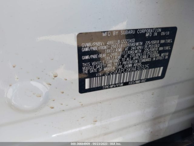 JF2SKAPC8KH430325 Subaru Forester Sport