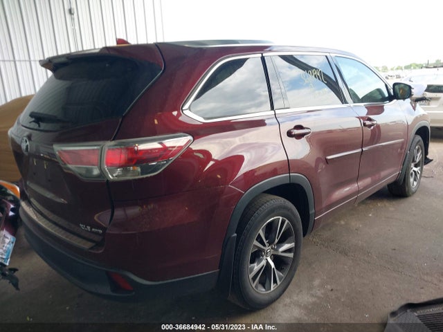 2016 TOYOTA HIGHLANDER XLE VIN: 5TDJKRFH0GS338182