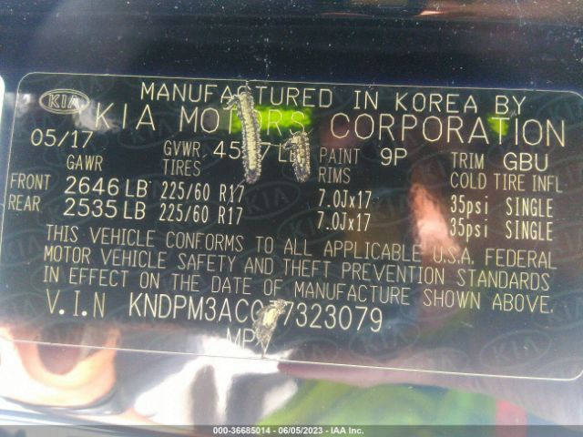 KNDPM3AC0J7323079 KIA Sportage Lx
