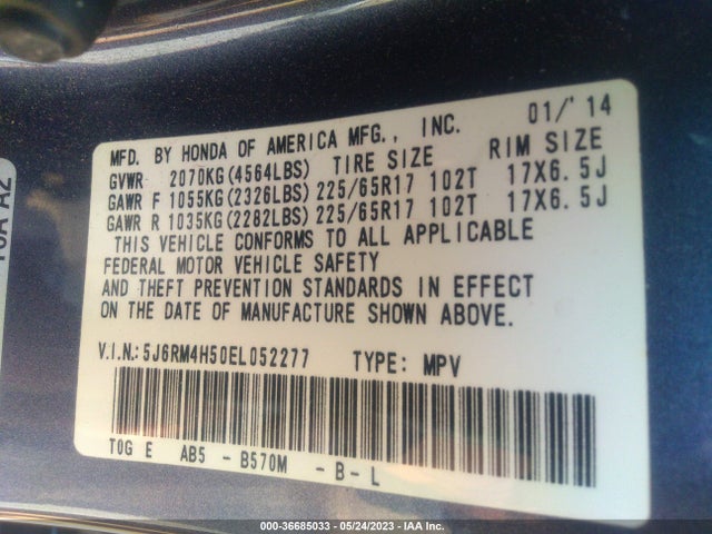 Honda CR-V EX 2014 5J6RM4H50EL052277 Image 10