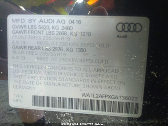 WA1L2AFPXGA136023 Audi Q5 Premium Plus