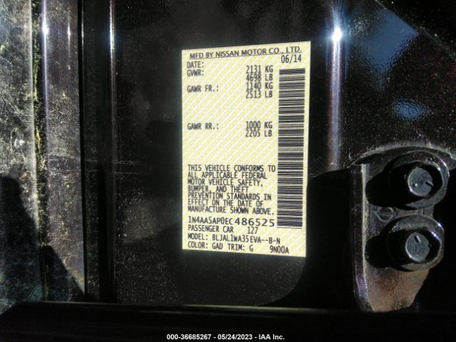 1N4AA5AP0EC486525 Nissan Maxima 3.5 Sv