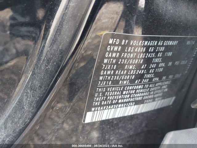 WVGAV3AX3EW621252 Volkswagen TIGUAN SE
