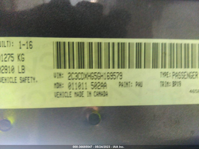 Dodge Charger Sxt 2016 2C3CDXHG5GH169579 Image 9