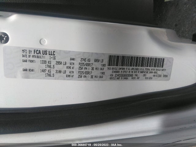 Dodge Grand Caravan Se Plus 2016 2C4RDGBG8GR285089 Image 9