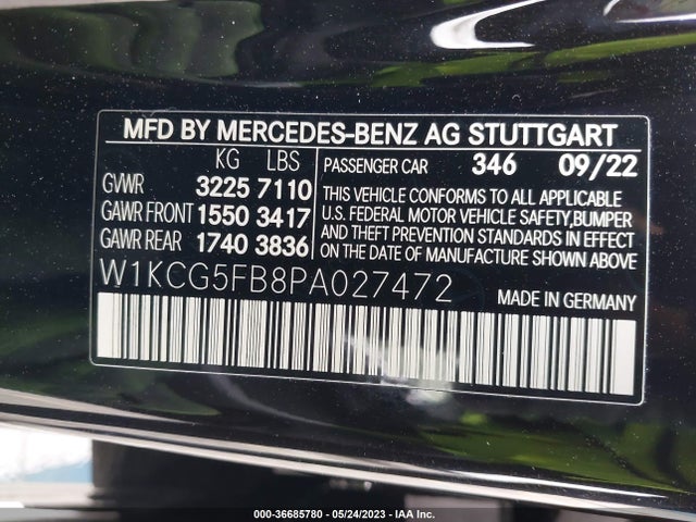 2023 Mercedes-Benz EQS, VIN: W1KCG5FB8PA027472