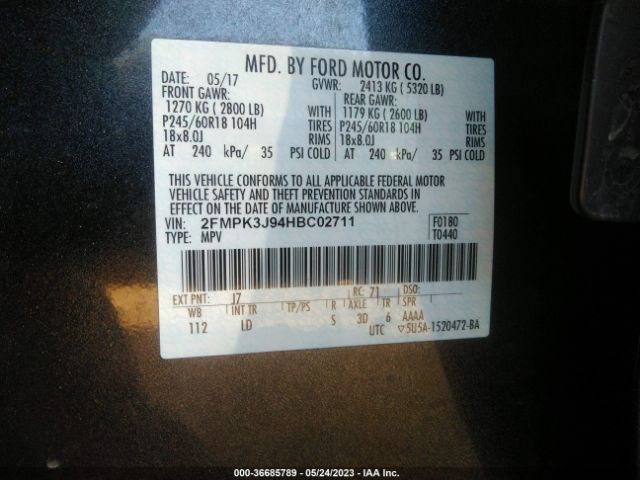 2FMPK3J94HBC02711 Ford EDGE SEL