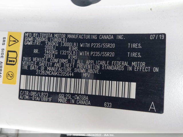 Lexus Rx Rx 350 2019 2T2BZMCA6KC205644 Image 10