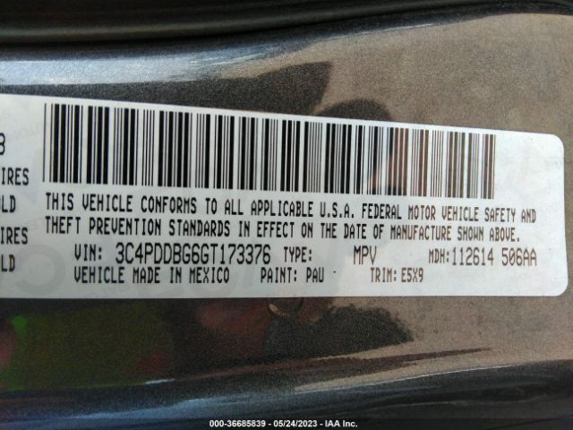 3C4PDDBG6GT173376 Dodge Journey Sxt