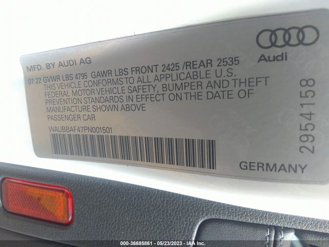 2023 Audi A4, VIN: WAUBBAF47PN001501