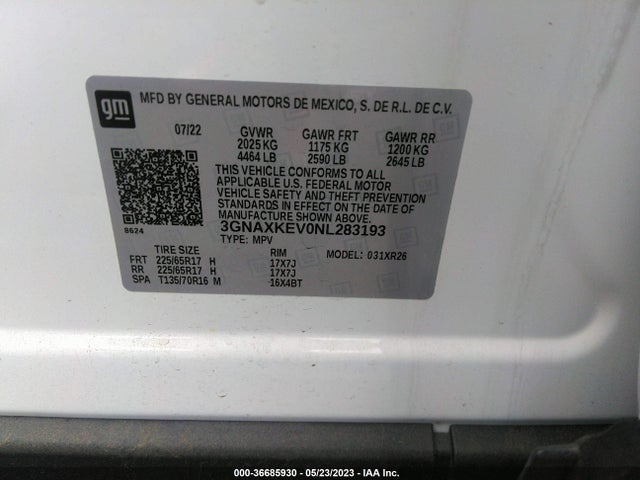 Chevrolet EQUINOX LT 2022 3GNAXKEV0NL283193 Image 11