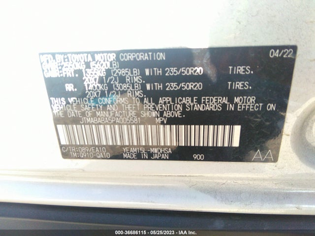 2023 Toyota bZ4X, VIN: JTMABABA5PA005581