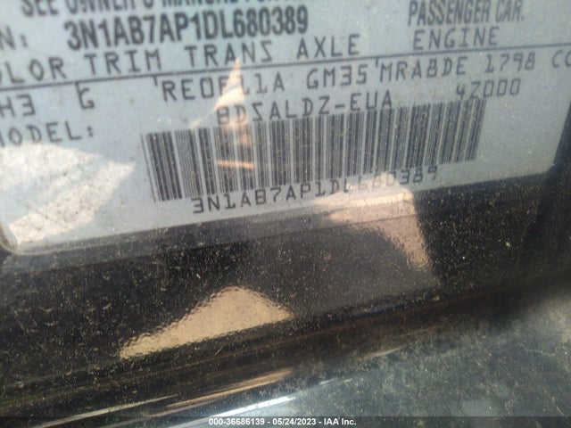 2013 NISSAN SENTRA SV VIN: 3N1AB7AP1DL680389