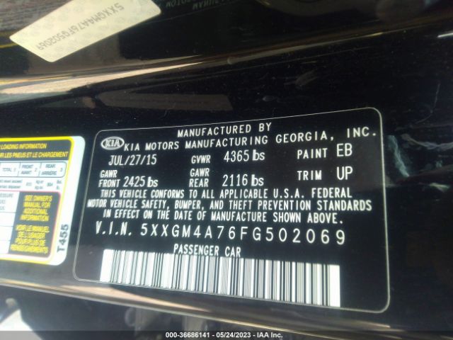 5XXGM4A76FG502069 KIA Optima Lx