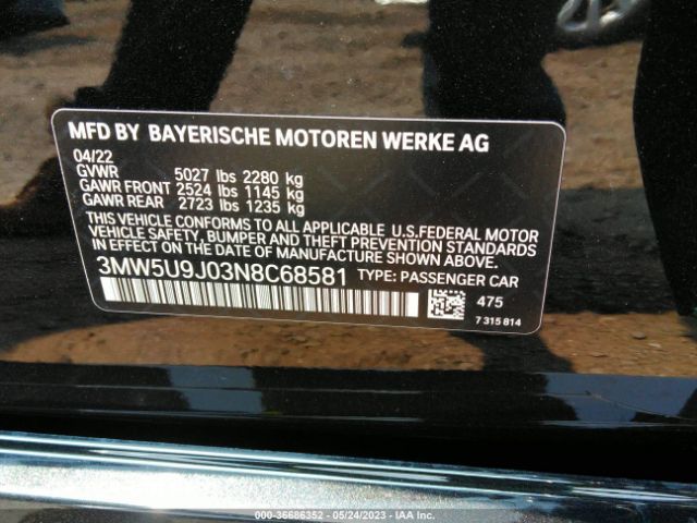3MW5U9J03N8C68581 BMW 3 Series M340i Xdrive