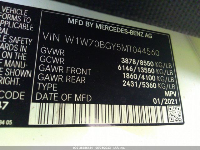 W1W70BGY5MT044560 Mercedes-Benz SPRINTER CARGO VAN