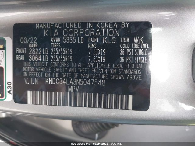 KNDC34LA3N5047548 KIA Ev6 Wind