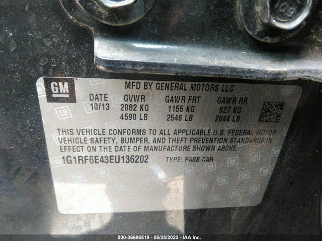 Chevrolet Volt 2014 1G1RF6E43EU136202 Image 9