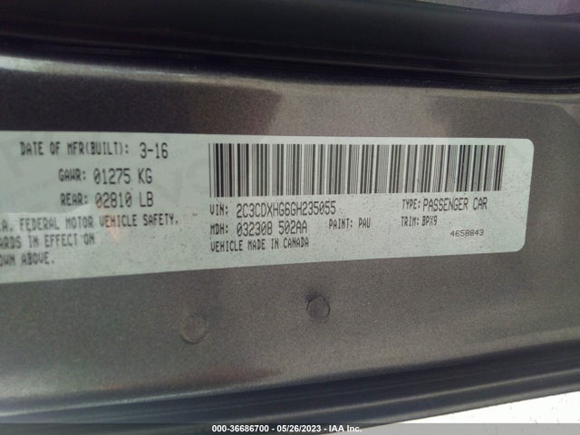 Dodge Charger Sxt 2016 2C3CDXHG6GH235055 Image 11
