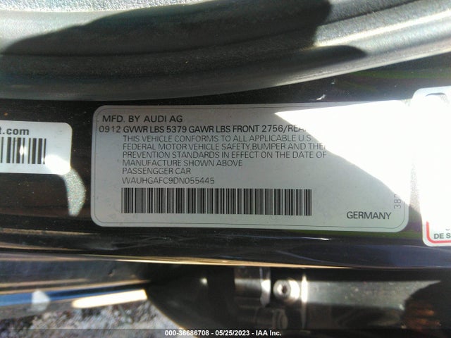 2013 AUDI A6 3.0T PRESTIGE VIN: WAUHGAFC9DN055445