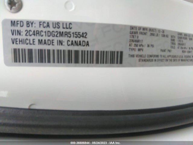 Chrysler Voyager Lxi 2021 2C4RC1DG2MR515542 Image 10