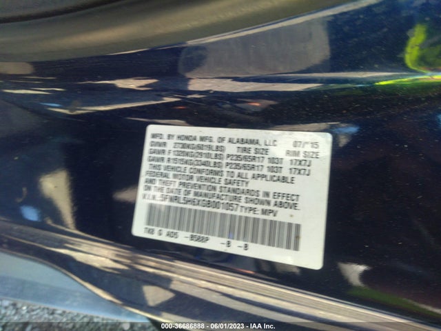 Honda Odyssey Ex-l 2016 5FNRL5H6XGB001057 Image 9