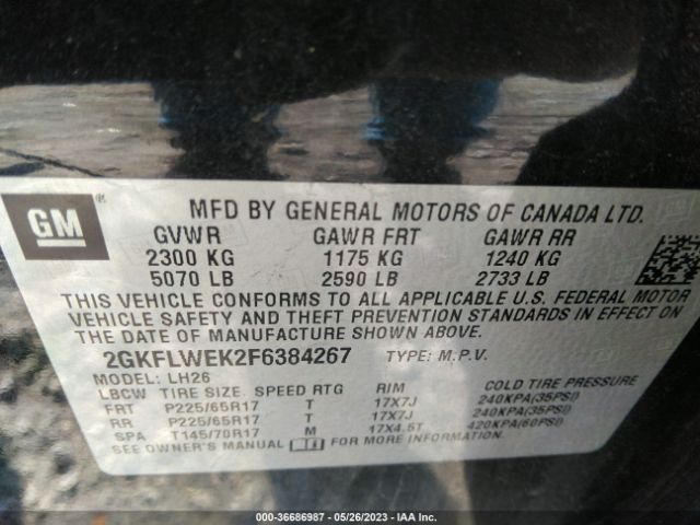 2GKFLWEK2F6384267 GMC Terrain Sle