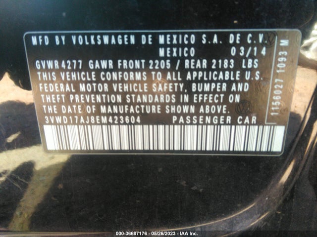 3VWD17AJ8EM423604 Volkswagen Jetta Sedan Se W/connectivity