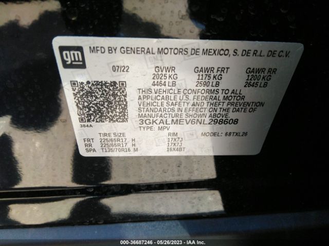 3GKALMEV6NL298608 GMC Terrain Sle