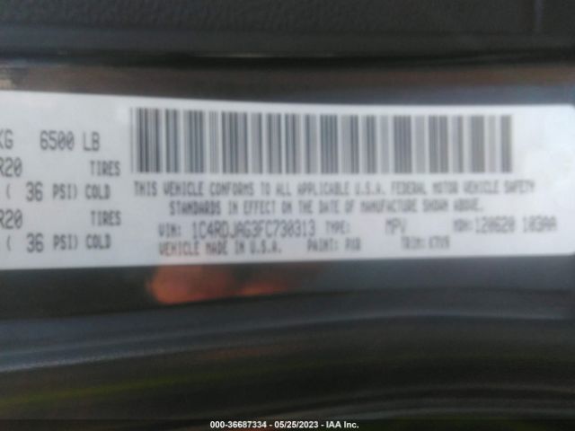 1C4RDJAG3FC730313 Dodge Durango Sxt
