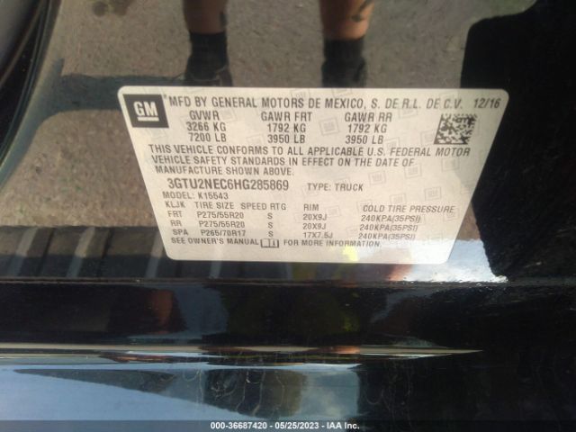 3GTU2NEC6HG285869 GMC Sierra 1500 Slt