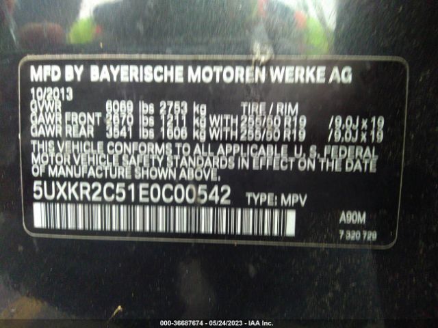 5UXKR2C51E0C00542 BMW X5 Sdrive35i