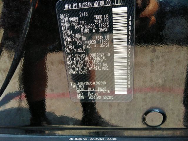 JN8AY2NC0JX502399 Nissan Armada Sl