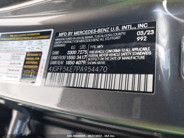 4JGFF5KE7PA954470 Mercedes-Benz Gls Gls 450