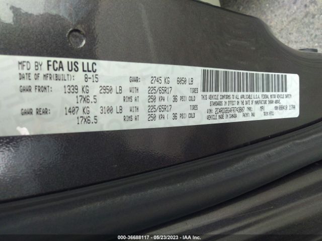 2C4RDGBG4FR743807 Dodge Grand Caravan Se
