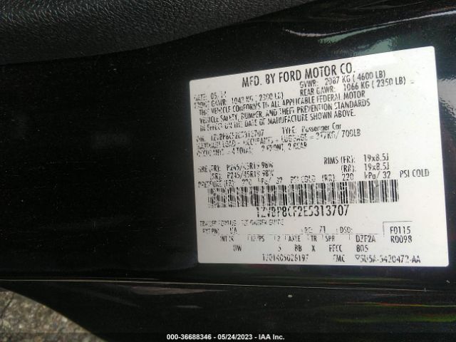 1ZVBP8CF2E5313707 Ford MUSTANG GT