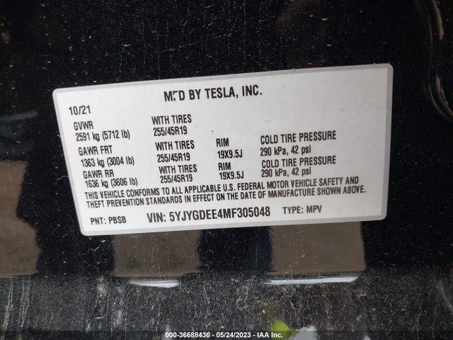 5YJYGDEE4MF305048 Tesla Model Y Long Range