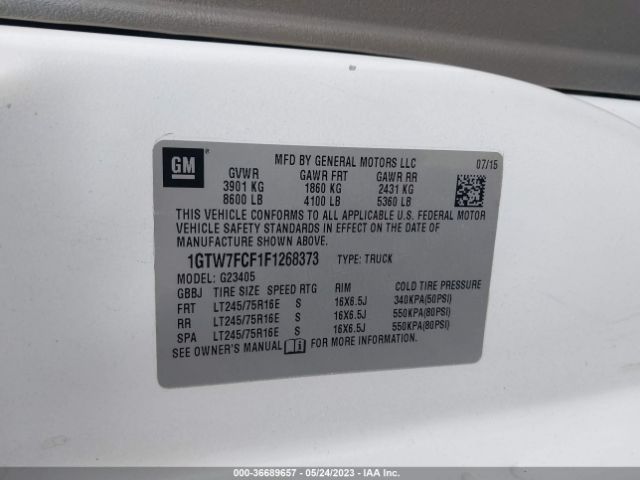 1GTW7FCF1F1268373 GMC SAVANA CARGO VAN