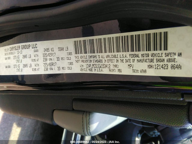 2014 JEEP CHEROKEE LATITUDE VIN: 1C4PJMCS1EW153412