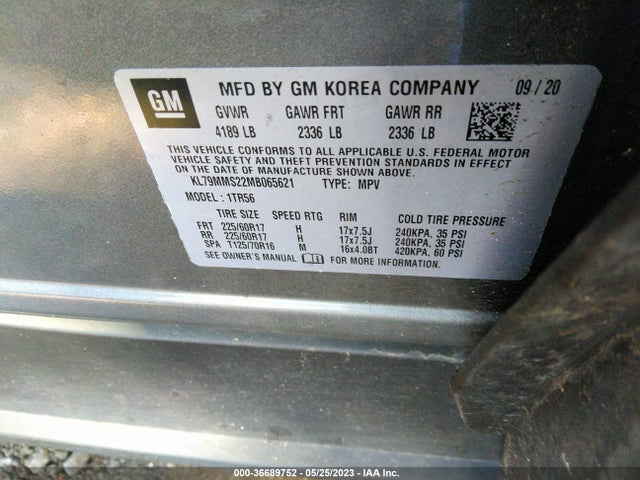 Chevrolet Trailblazer Ls 2021 KL79MMS22MB065621 Image 9