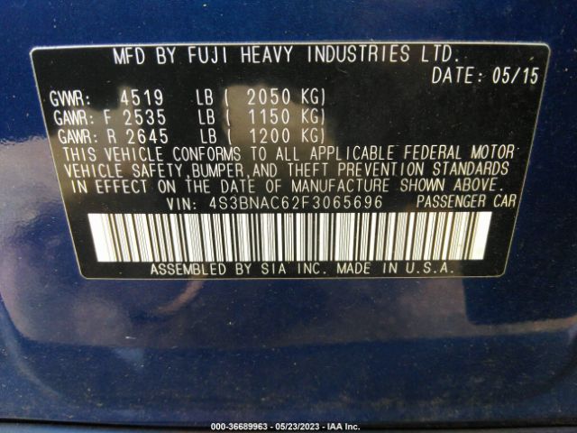 4S3BNAC62F3065696 Subaru Legacy 2.5i Premium